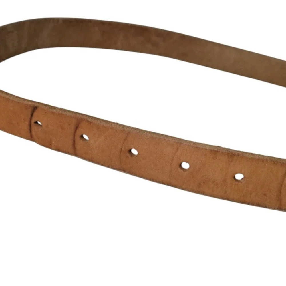 Skip Jochim Beige Tan Brown Handmade Leather Belt Evansville Indiana Bespoke